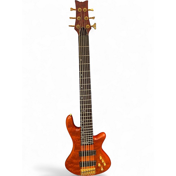 Used Schecter Guitar Research Stiletto Studio 6 String Walnut Electric Bass Guitar