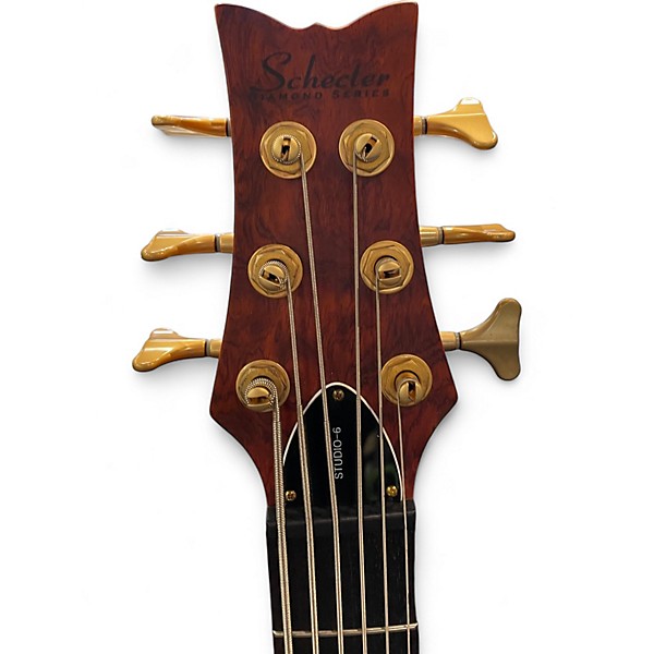 Used Schecter Guitar Research Stiletto Studio 6 String Walnut Electric Bass Guitar