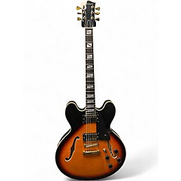Used Ventura v32 335 Vintage Sunburst Hollow Body Electric Guitar
