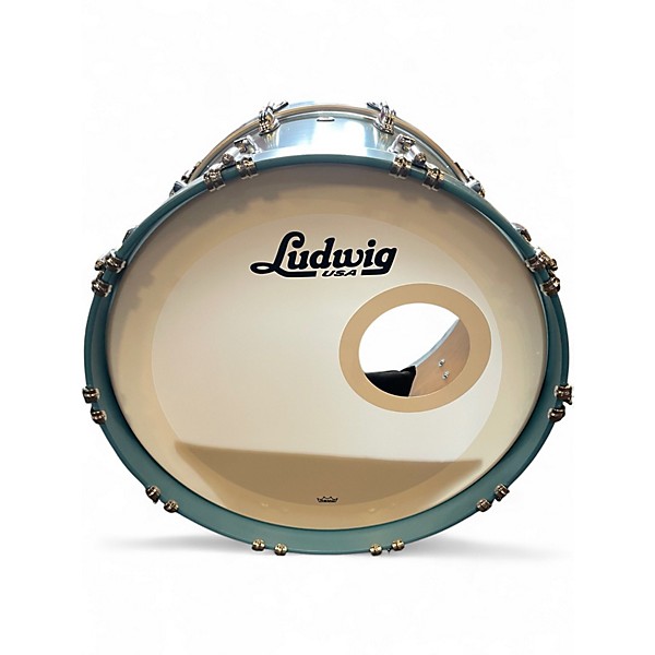 Used 2022 Ludwig 3 Piece Classic Maple FAB HERITAGE BLUE Drum Kit