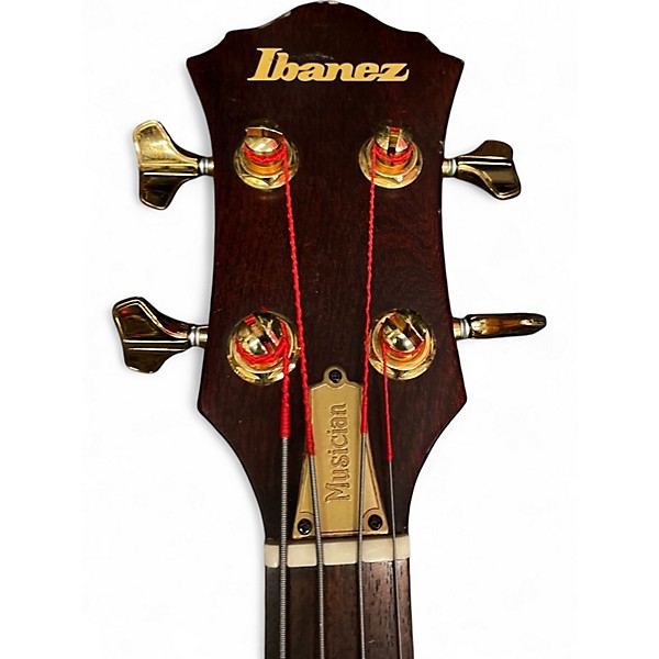 Vintage 1980s Ibanez Musician Natural Electric Bass Guitar