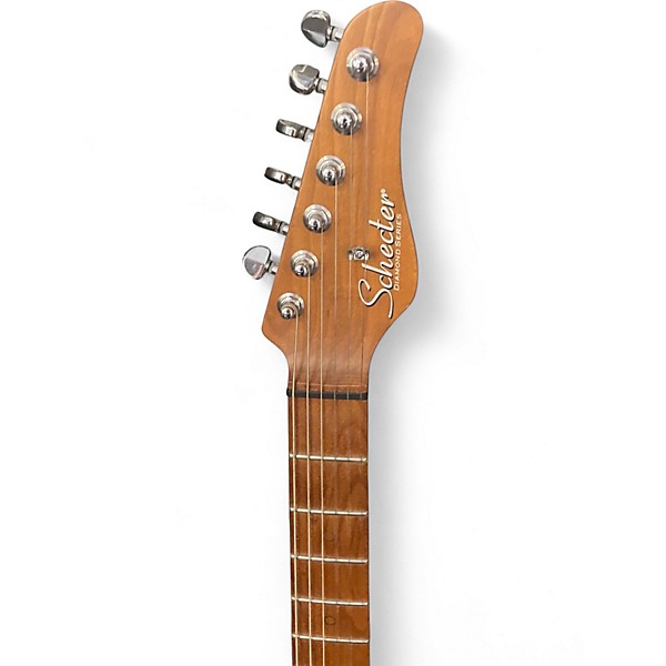 Used Schecter Guitar Research NICK JOHNSTON SIGNATURE Black Solid Body Electric Guitar