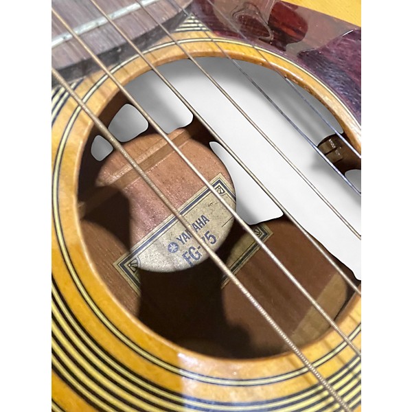 Used 1970s Yamaha FG-75 Natural Acoustic Guitar