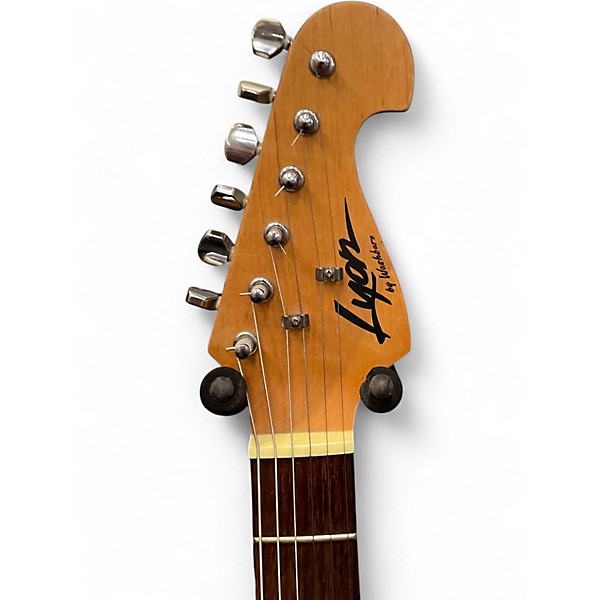 Used Lyon By Washburn Stratocaster Black Solid Body Electric Guitar