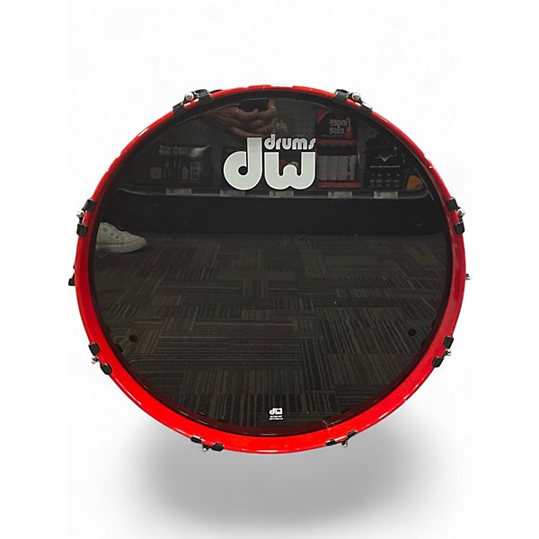 Used DW 5 Piece Collector's All Maple Cherry Yellow Burst Drum Kit