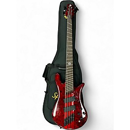 Used Spector NS Dimension 5 Inferno Red Electric Bass Guitar