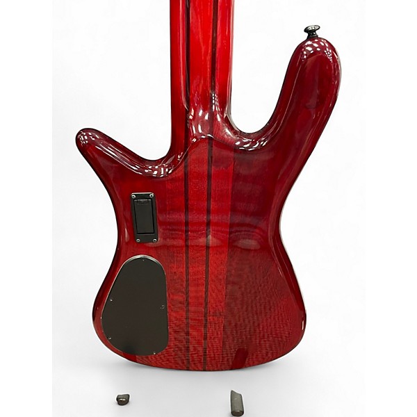 Used Spector NS Dimension 5 Inferno Red Electric Bass Guitar