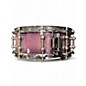 Used Custom Built 5.5X14 CCW Solid Stave Maple Shell Trans Purple Drum
