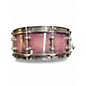Used Custom Built 5.5X14 CCW Solid Stave Maple Shell Trans Purple Drum