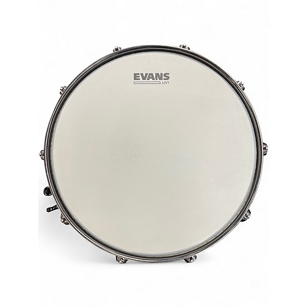 Used Custom Built 5.5X14 CCW Solid Stave Maple Shell Trans Purple Drum