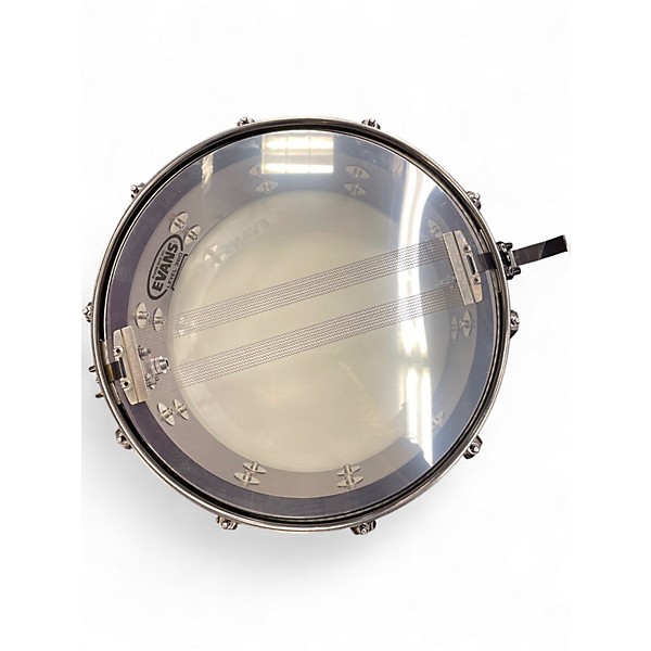 Used Custom Built 5.5X14 CCW Solid Stave Maple Shell Trans Purple Drum
