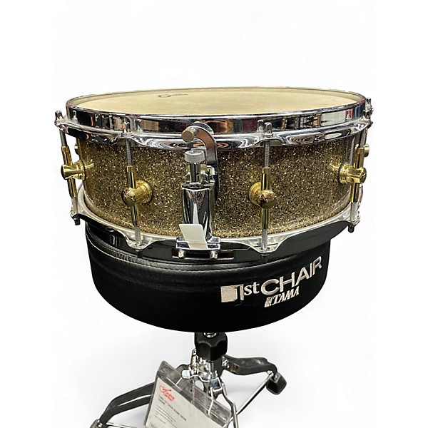 Used Custom Built 5X14 KELLER 8-PLY MAPLE GINGER GLASS GLITTER Drum