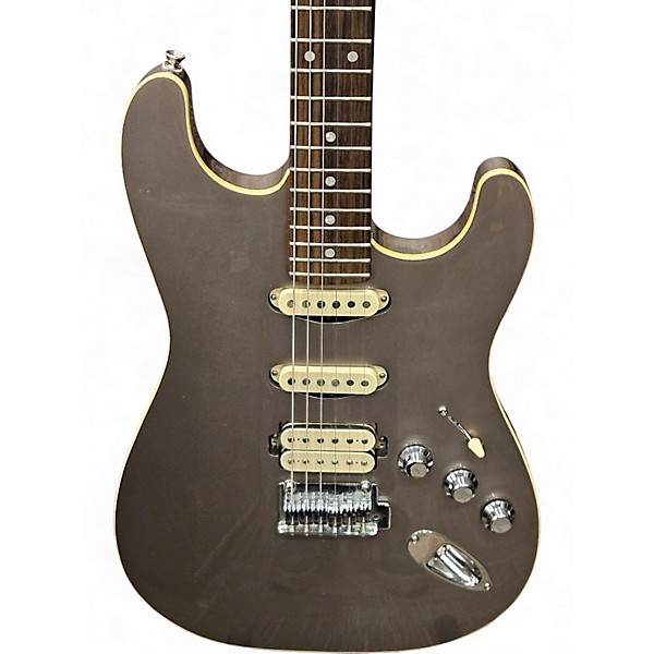 Used Fender AERODYNE HSS STRATOCASTER Metallic Silver Solid Body Electric Guitar