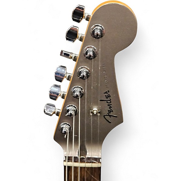 Used Fender AERODYNE HSS STRATOCASTER Metallic Silver Solid Body Electric Guitar