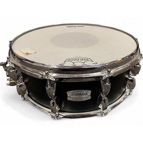 Used Yamaha 14X5 Tour Custom Snare Drum Black Drum