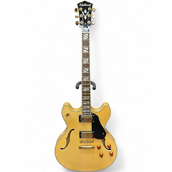 Used Washburn HB35 Natural Hollow Body Electric Guitar