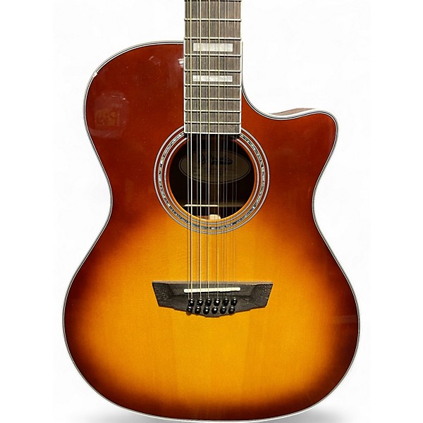 Used D'Angelico PREMIER FULTON 2 Color Sunburst 12 String Acoustic Electric Guitar