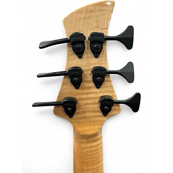 Used Prat 6 String Fretless Natural Electric Bass Guitar