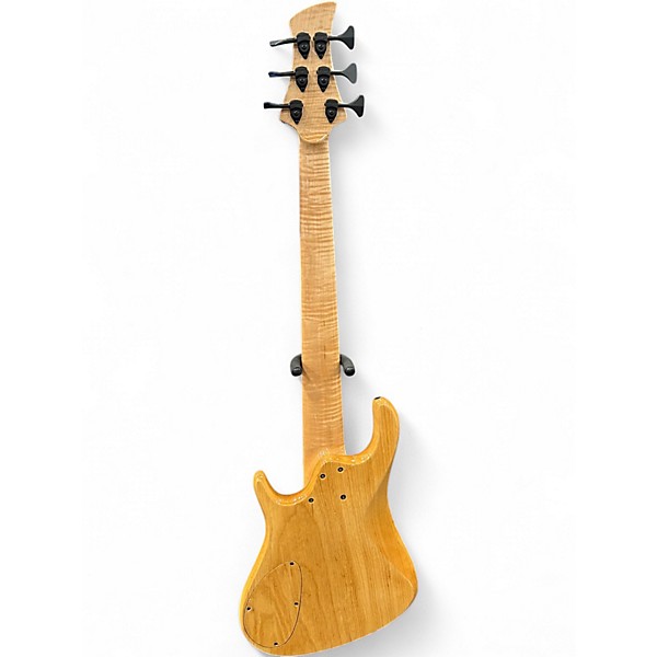 Used Prat 6 String Fretless Natural Electric Bass Guitar