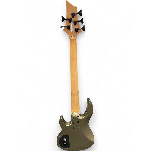 Used Ltd B-55 Metallic Gold Electric Bass Guitar