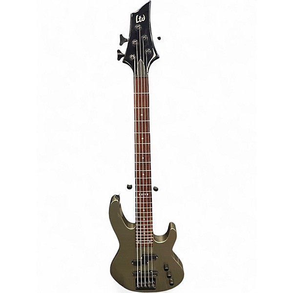 Used Ltd B-55 Metallic Gold Electric Bass Guitar