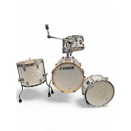 Used SONOR 4 Piece AQ2 White Drum Kit