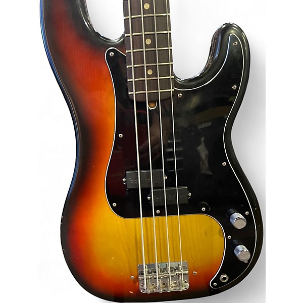 Used Fender Vintage 1977 Precision Bass 3 Tone Sunburst Electric Bass Guitar
