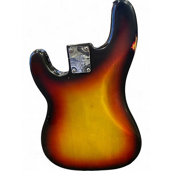 Used Fender Vintage 1977 Precision Bass 3 Tone Sunburst Electric Bass Guitar