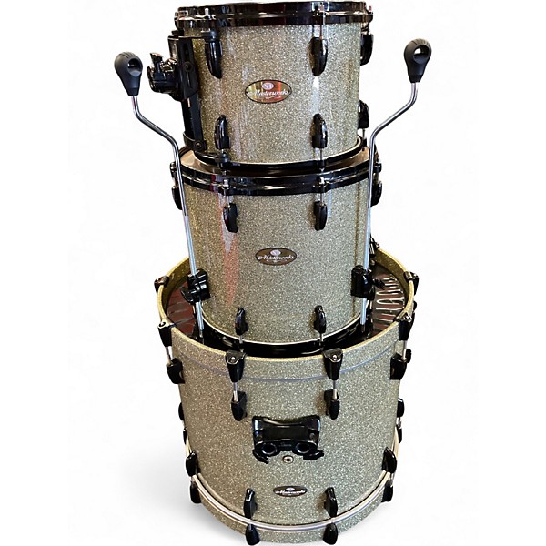 Used Pearl 3 Piece Masterworks Metallic Green Drum Kit