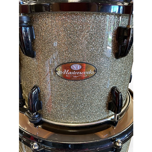 Used Pearl 3 Piece Masterworks Metallic Green Drum Kit