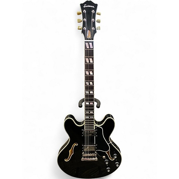 Used Eastman T-486 Black Hollow Body Electric Guitar