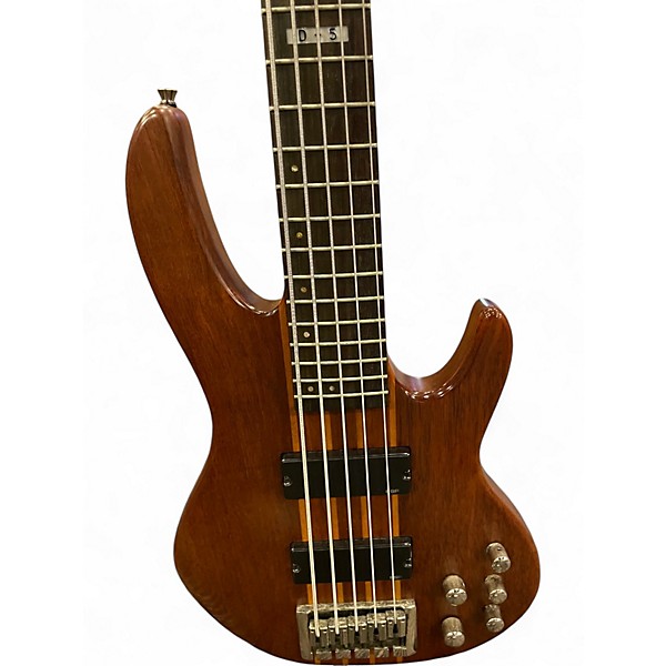 Used ESP LTD D-5 Walnut Electric Bass Guitar