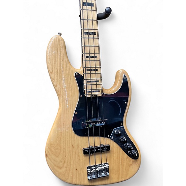 Used 2018 Fender American Elite Jazz Bass ASH NATUTRAL Electric Bass Guitar