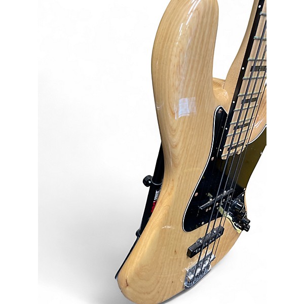 Used 2018 Fender American Elite Jazz Bass ASH NATUTRAL Electric Bass Guitar