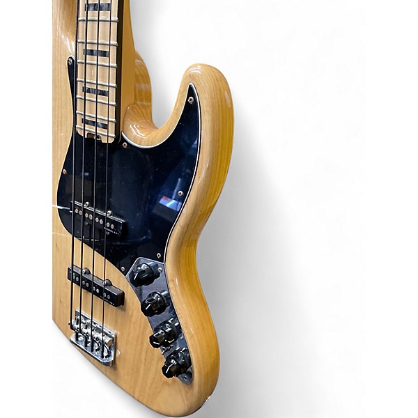 Used 2018 Fender American Elite Jazz Bass ASH NATUTRAL Electric Bass Guitar