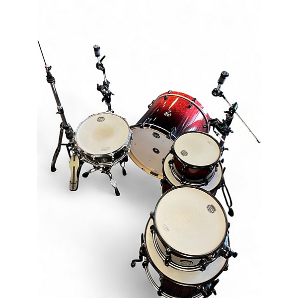 Used Mapex 6 Piece armory magma sparkle Drum Kit