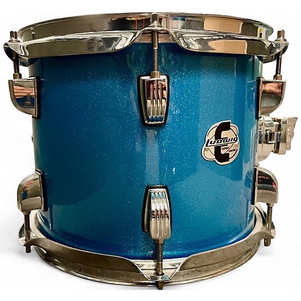 Used Ludwig 5 Piece Element Evolution Blue Drum Kit