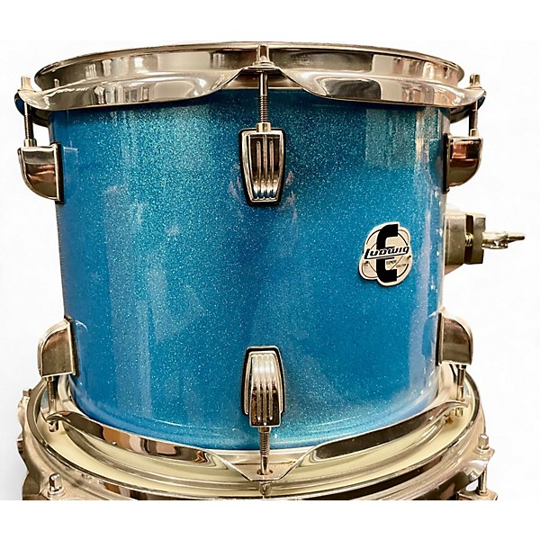 Used Ludwig 5 Piece Element Evolution Blue Drum Kit