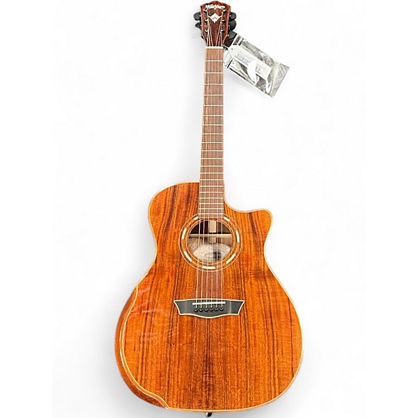 Used Washburn wcg55ce Natural Acoustic Electric Guitar
