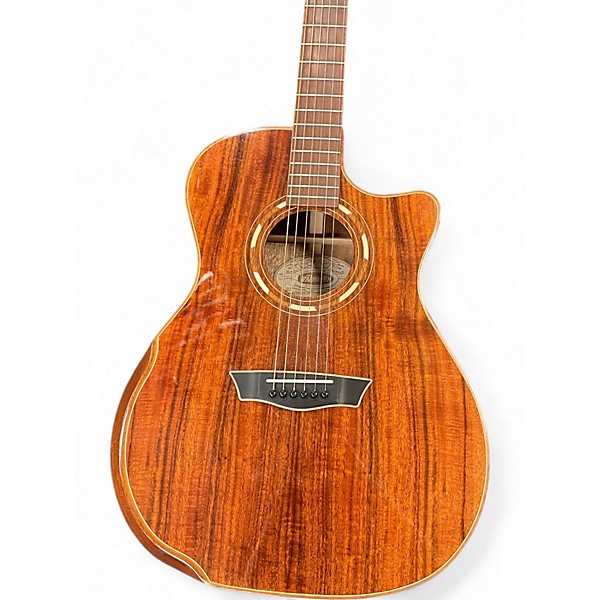 Used Washburn wcg55ce Natural Acoustic Electric Guitar