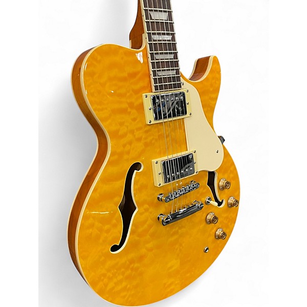 Used Greg Bennett Design by Samick RL-3/AM Quilted Maple Hollow Body Electric Guitar