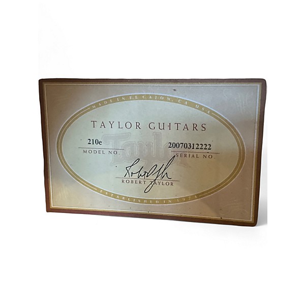 Used Taylor 210E Natural Acoustic Electric Guitar