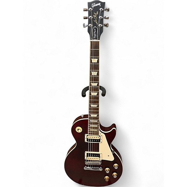 Used Gibson Les Paul Traditional Satin Red Solid Body Electric Guitar