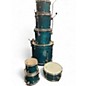 Used TAMA 7 Piece Superstar CLASSIC Blue Drum Kit