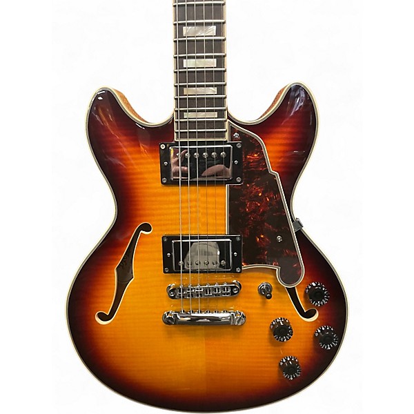 Used D'Angelico Premier Series DC Vintage Sunburst Hollow Body Electric Guitar