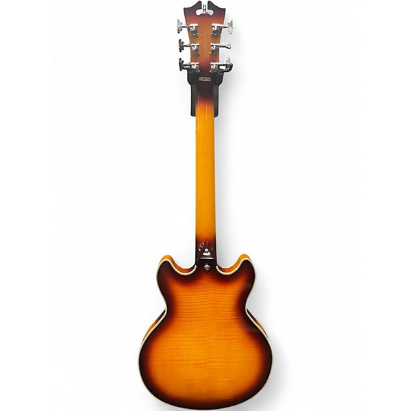 Used D'Angelico Premier Series DC Vintage Sunburst Hollow Body Electric Guitar