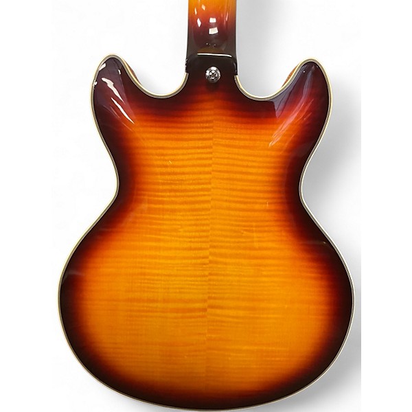 Used D'Angelico Premier Series DC Vintage Sunburst Hollow Body Electric Guitar