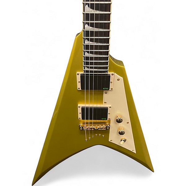 Used ESP LTD KH-V Metallic Gold Solid Body Electric Guitar