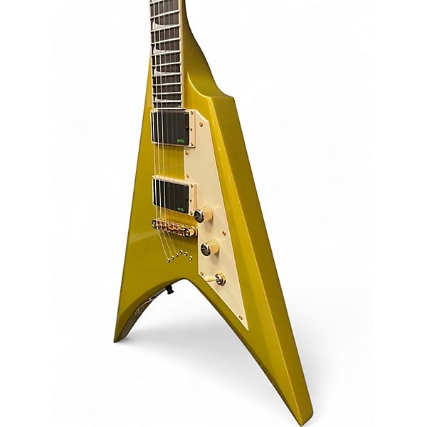 Used ESP LTD KH-V Metallic Gold Solid Body Electric Guitar