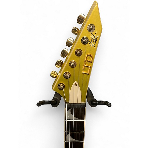 Used ESP LTD KH-V Metallic Gold Solid Body Electric Guitar